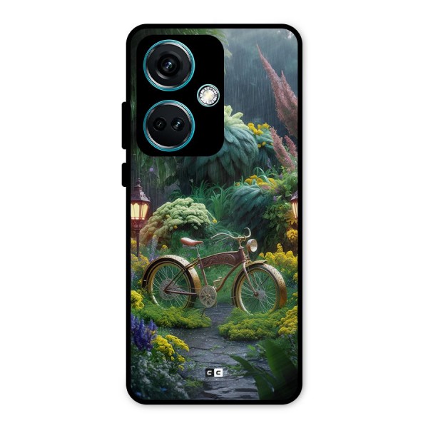 Vintage Cycle In Garden Metal Back Case for OnePlus Nord CE 3 5G